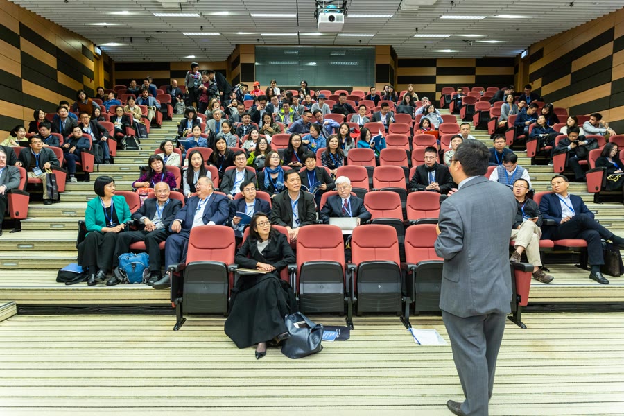 Public speaker presenting